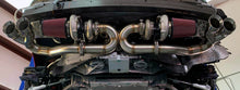 Load image into Gallery viewer, Our exclusive "x-pipe" really brings you a truly unique sound unlike any other twin turbo C8 out there!
